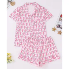 Fashion Casual Cartoon Monkey Printing Homewear Suit - Xy2 - View 1