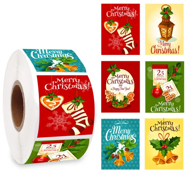 Roll Stickers Christmas Holiday Decoration Gift Series Adhesive Paper Label 13Akp207 - Shop at LoveMi