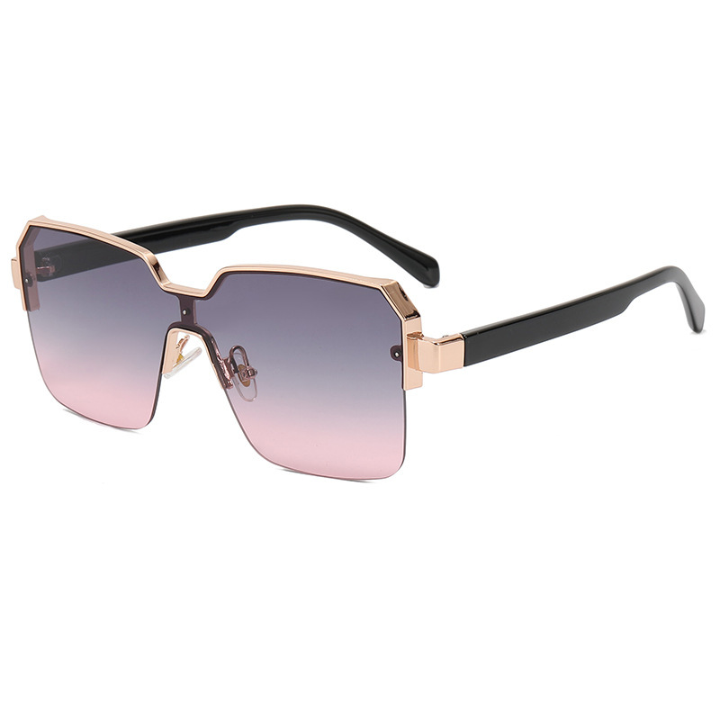 Minimalist Light Luxury Half Frame Sunglasses For Fashion Shows