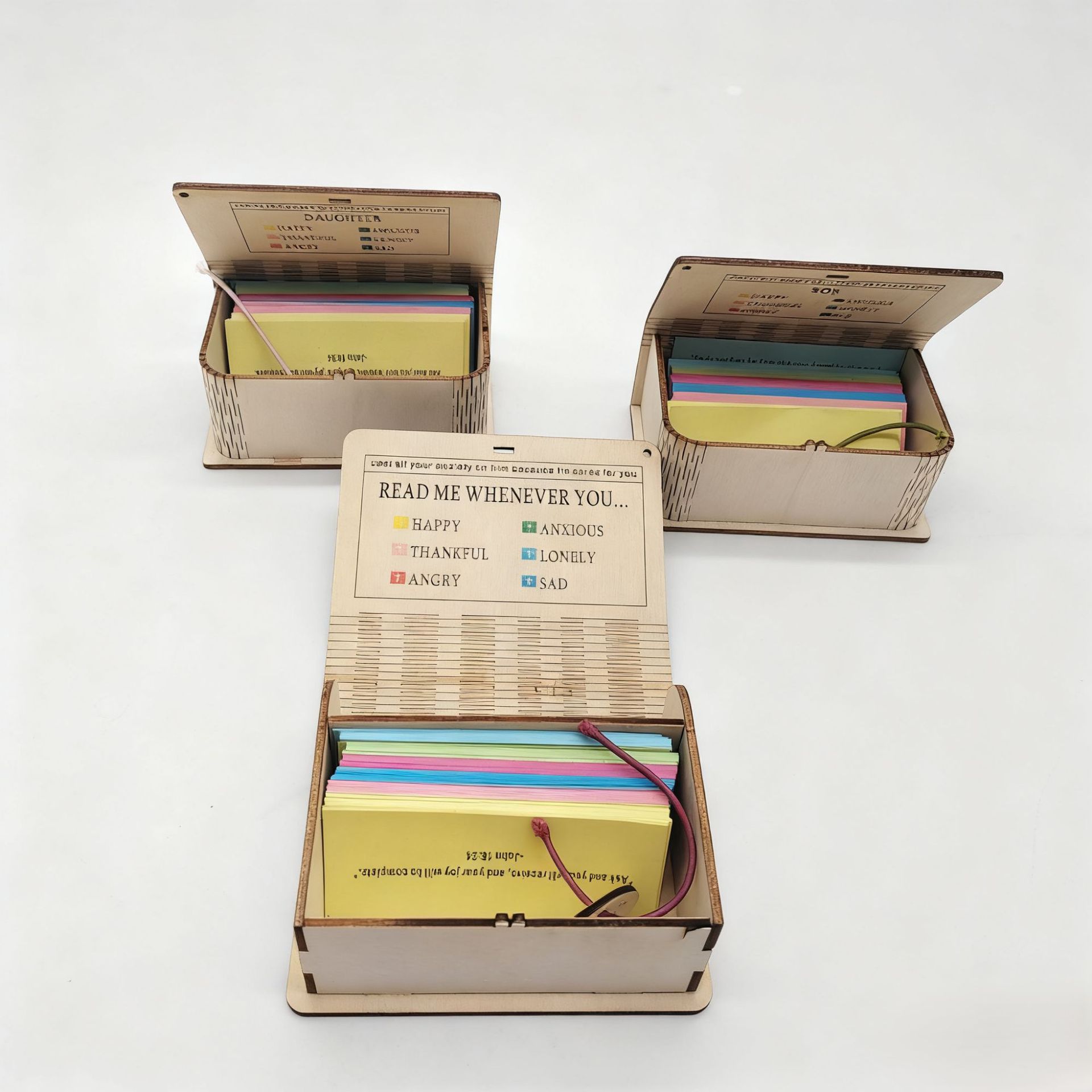 Cross-border New Product Emotional Prayer Card Box Handmade Wooden