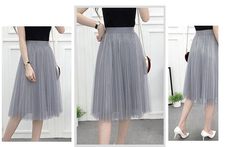 Title 7, New High-Waisted, Slim, All-Match Fairy Skirt, ...