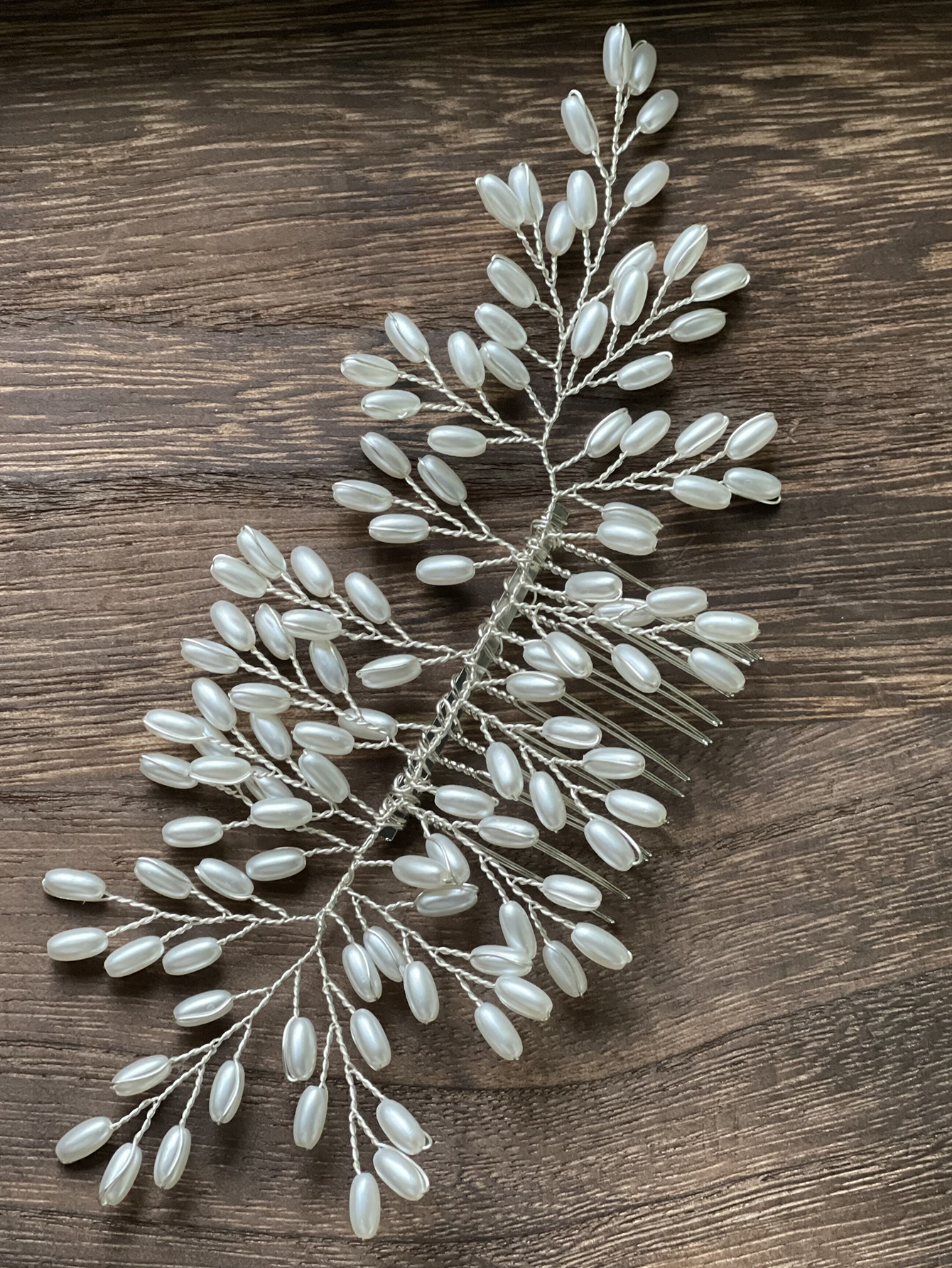 Bridal Wedding Headdress Wheat Pearl Handmade Comb