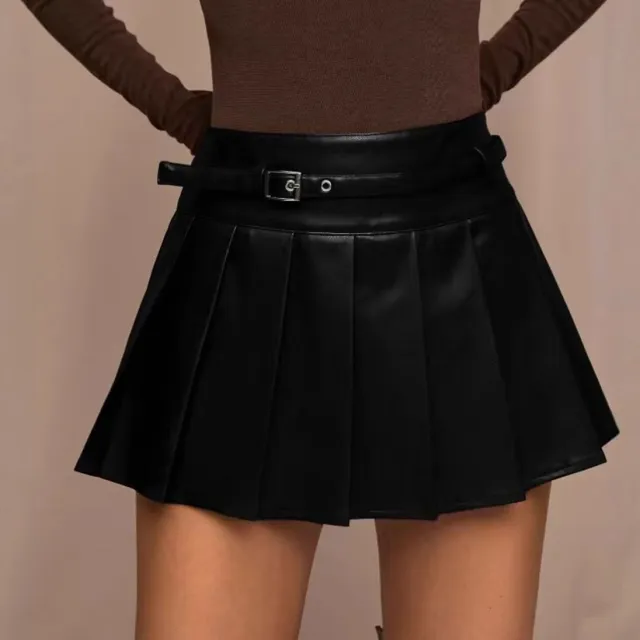 Preppy style Pleated Skirt For Women Black - Shop at LoveMi