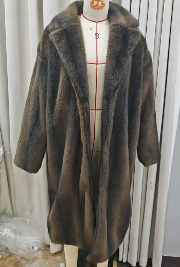 Winter Warm Brown Lapel Long Coat Brown - Shop at LoveMi