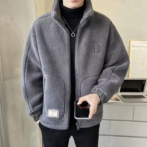 Lamb Wool Coat for Men Autumn and Winter