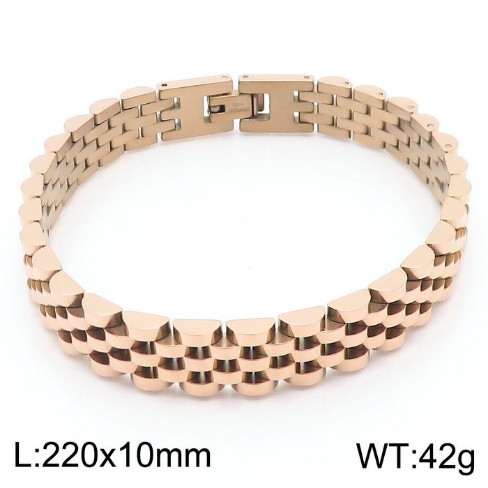 Popular Stainless Steel Ornament Personality More Sizes Watch Chain Fashion Bracelet Rose Gold Kb167052 K - Shop at LoveMi