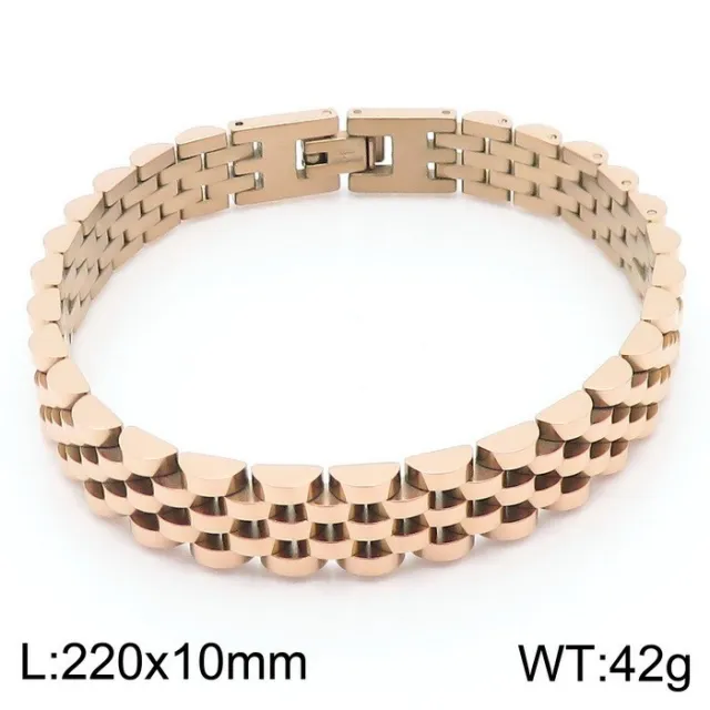 Popular Stainless Steel Ornament Personality More Sizes Watch Chain Fashion Bracelet Rose Gold Kb167052 K - Shop at LoveMi