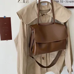 Atmosphere Official Document Tote Bag Single Shoulder Crossbody - Coffee - View 1