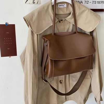 Atmosphere Official Document Tote Bag Single Shoulder Crossbody - Coffee