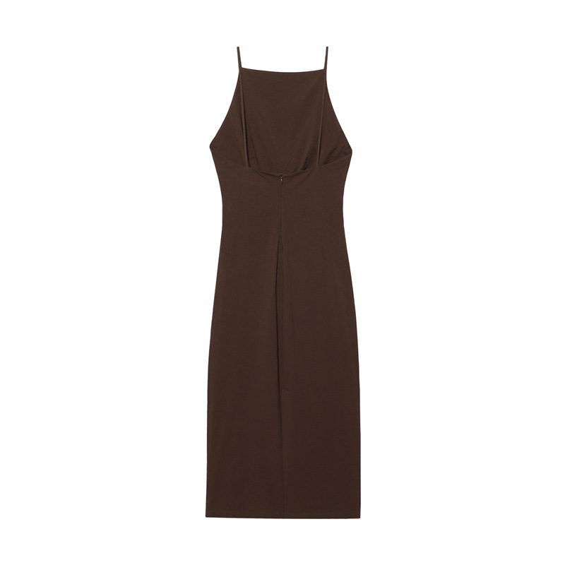 Women's Fashion Slim Fit Pleated Suspender Dress