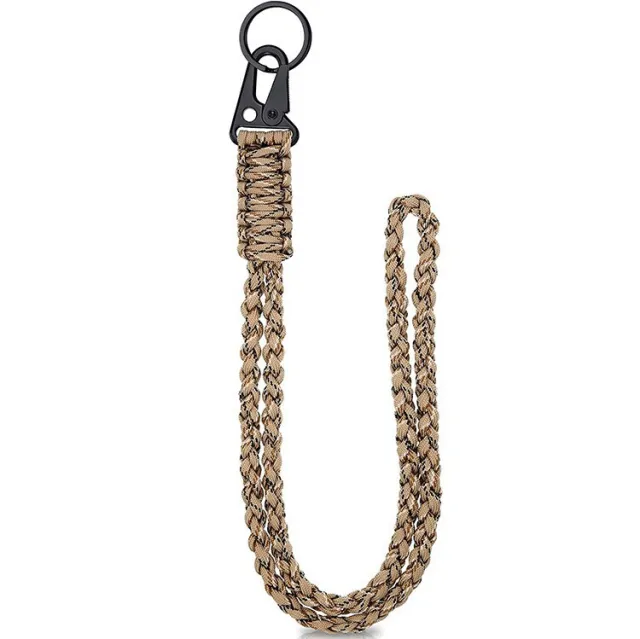 Woven Lanyard Outdoor Anti lost Keychain Desert Camouflage - Shop at LoveMi