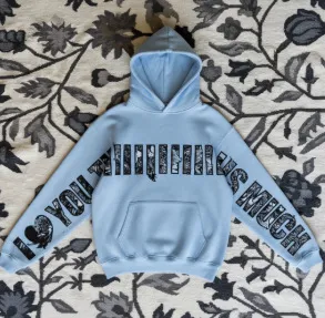Street Hip hop Fashion Loose Hoodie Sky Blue - Shop at LoveMi