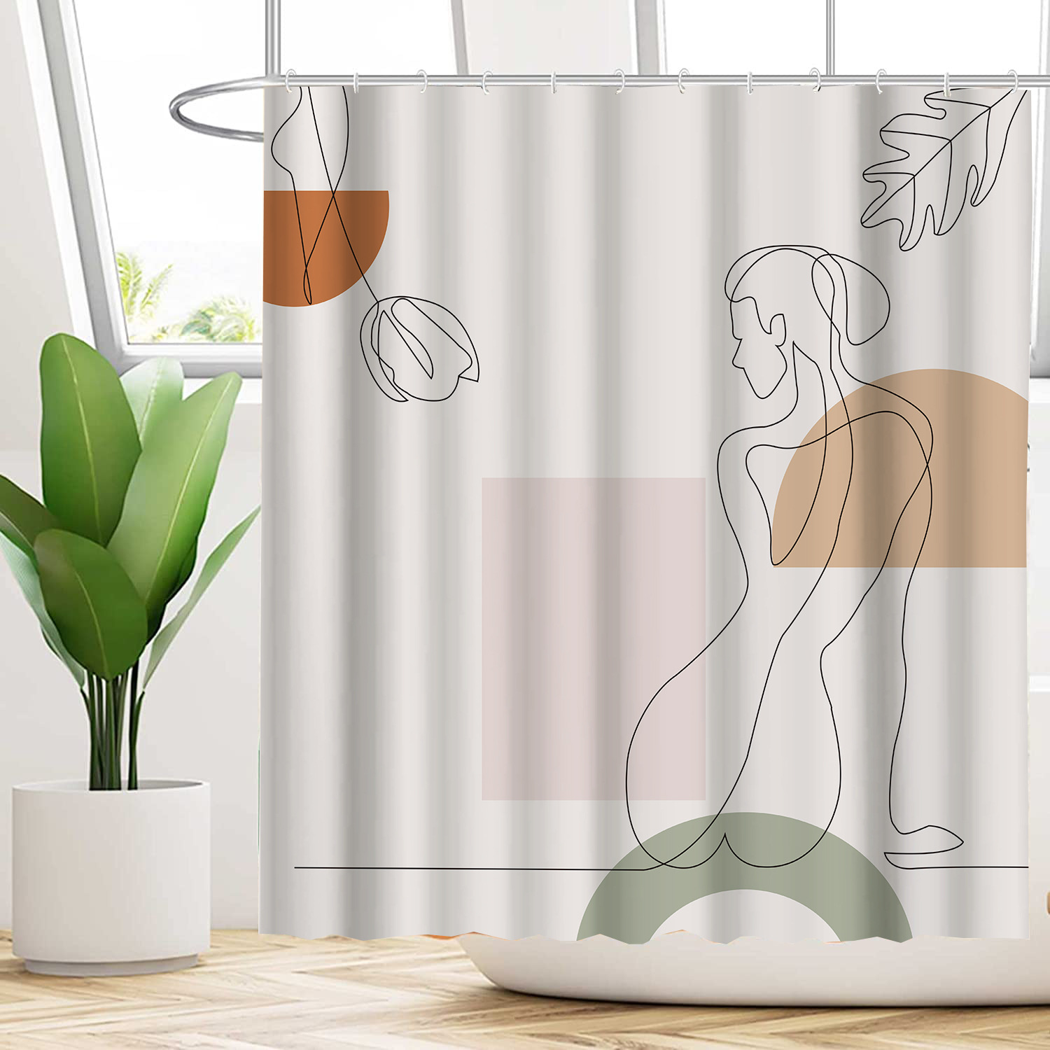 Title 5, Waterproof and Mildew-Proof Shower Curtain with...