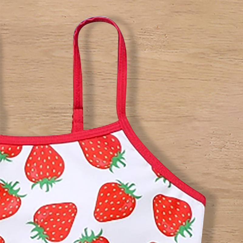 Children's Swimsuit Three-piece Girls' Skirt Middle And Big Children's Ruffled Split Swimsuit - Image 2