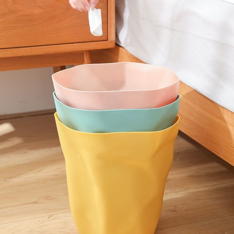 Popular Simple Ins Creative Pleated Trash Can