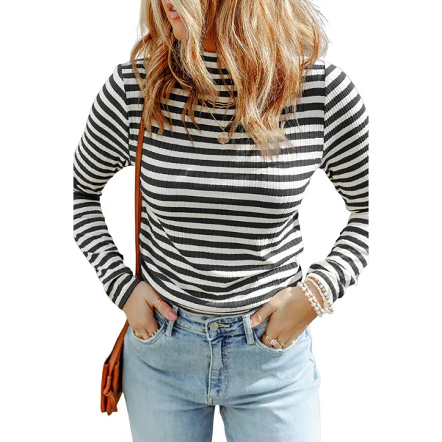 Women's Striped Sweater European And American Leisure Style Lc25122034 P2 S - Shop at LoveMi