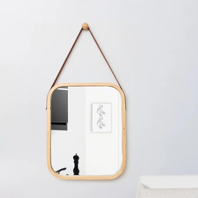 Rectangular Wood-Framed Wall Mirror, picture 2 of 5