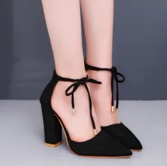Spring New Women's Sandals High Heels - Black - View 1