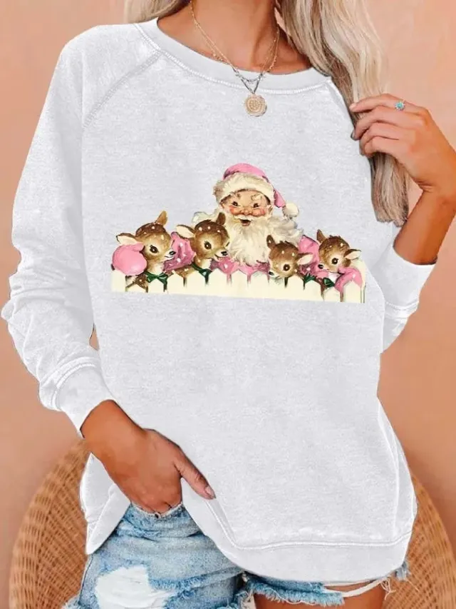Women's Sports And Leisure Round neck Non hoodie Pullover Long Sleeve Sweater G67Z10 - Shop at LoveMi