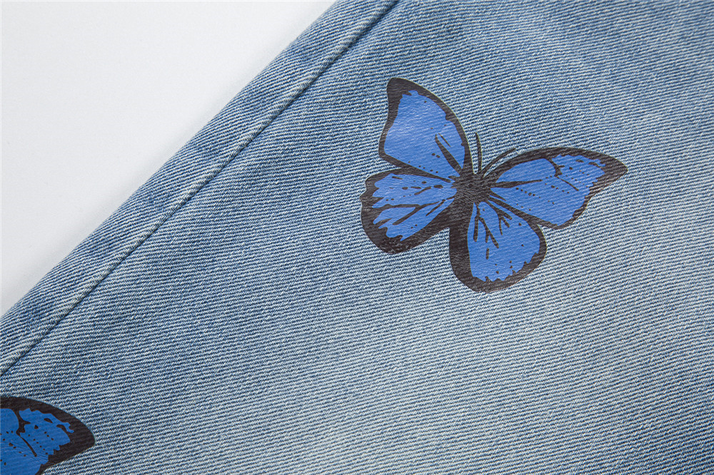 Title 7, Mens European and American Butterfly Print Was...