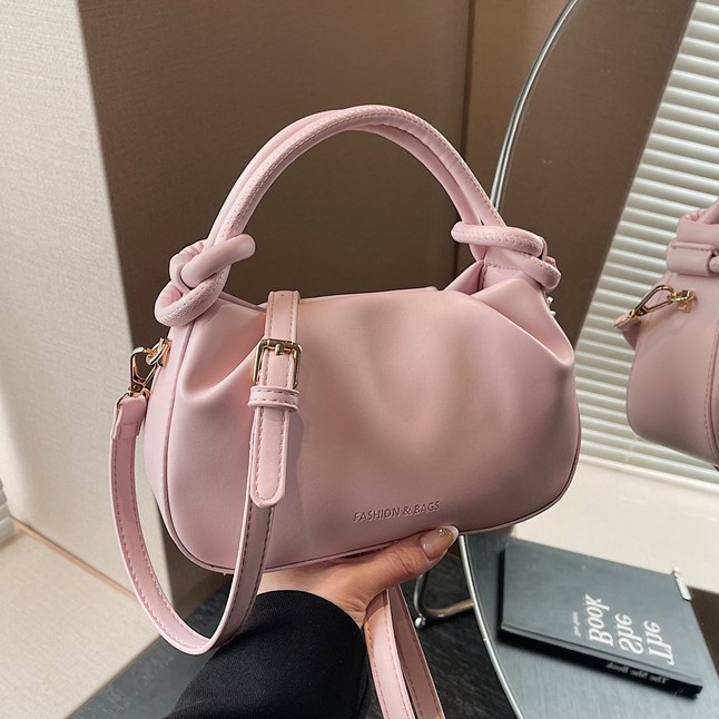 Korean-style Niche Minimalist Pleated Cloud-shaped Versatile Casual Commuter Crossbody Bag