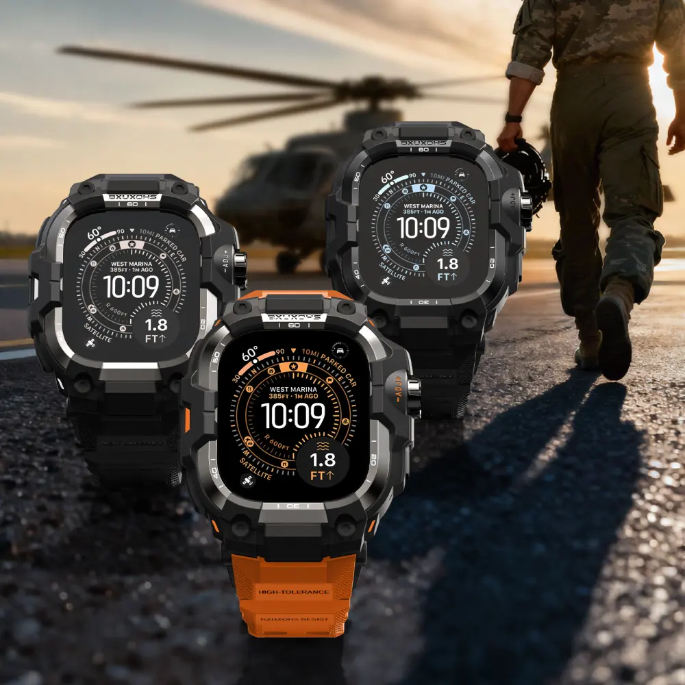 Zinc Alloy Modified Protective Case with An Integrated Watch