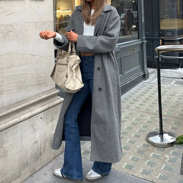 Elegant And Versatile Coat In European And American Style Gray - Shop at LoveMi