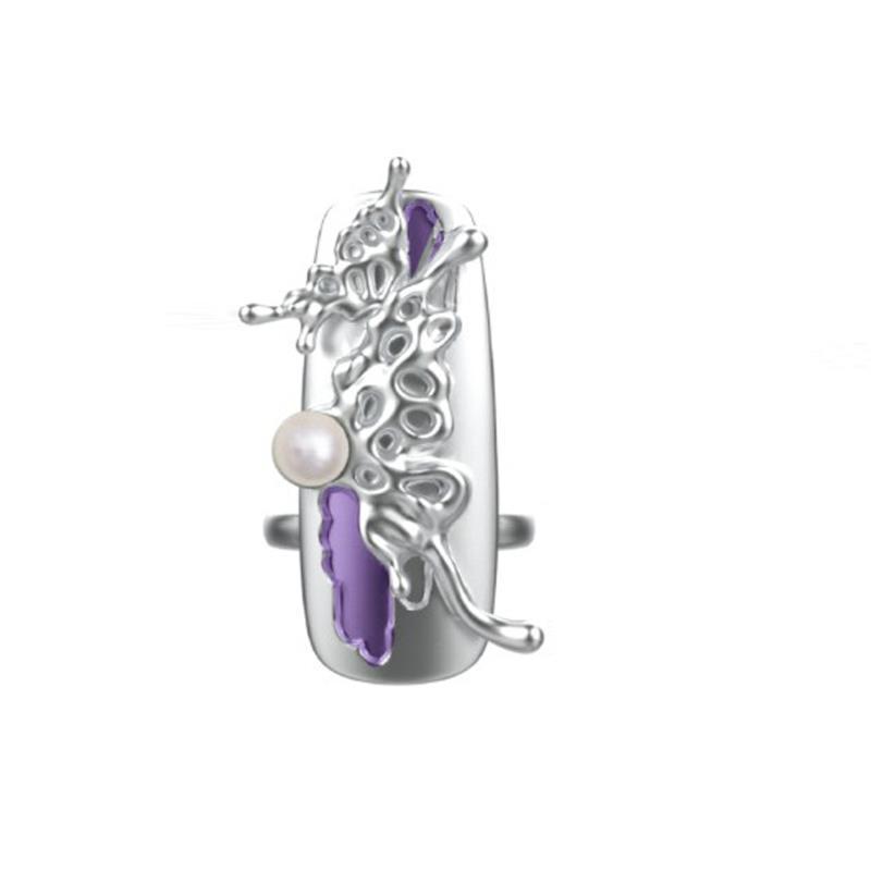 Five-piece Armor Liquid Butterfly Ring