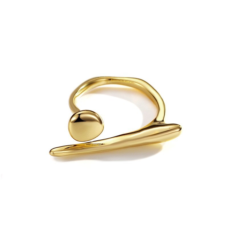 Shaped Simple Bracelet Irregular Opening Adjustable Ring