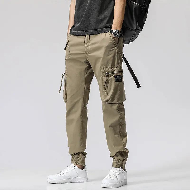Casual Pants Trendy Brand Elastic Waist Men's Youth Simple