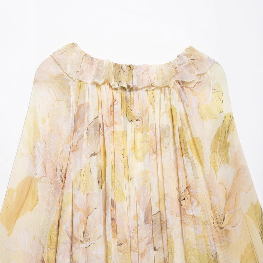 European And American Style Fashion Simple Casual Printing Short Dress