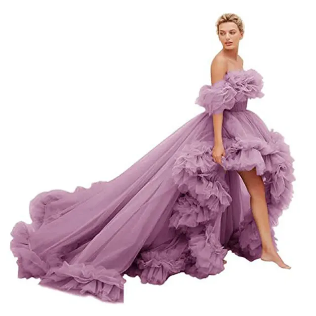Tube Top Short Front And Long Back Dress Light Purple - Shop at LoveMi