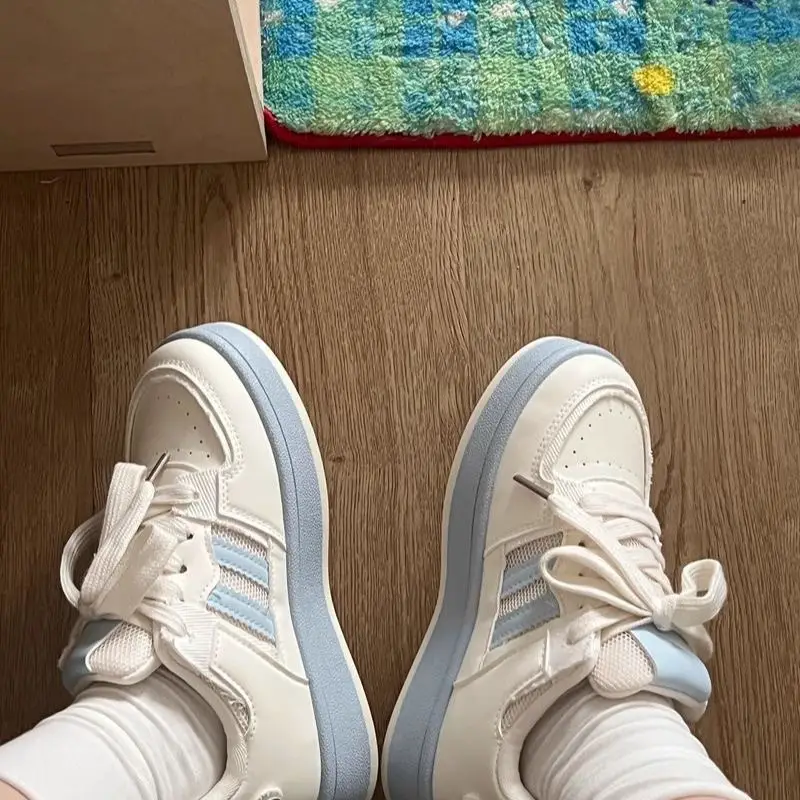 Students Niche Womens Shoes Chunky White Sneakers Versatile And Sporty