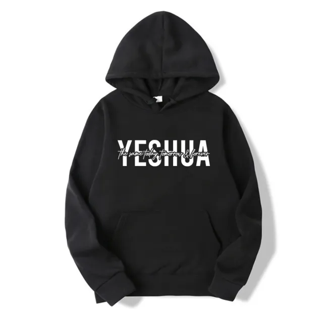 Yeshua Hoodie Christian Hooded Sweatshirt Religious Black - Shop at LoveMi