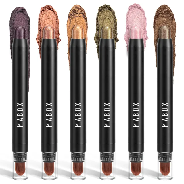 MABOX Waterproof Eye Shadow Stick Eye Makeup Color Pearlescent Pen 6Piece Setb - Shop at LoveMi