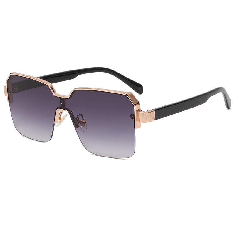 Minimalist Light Luxury Half Frame Sunglasses For Fashion Shows