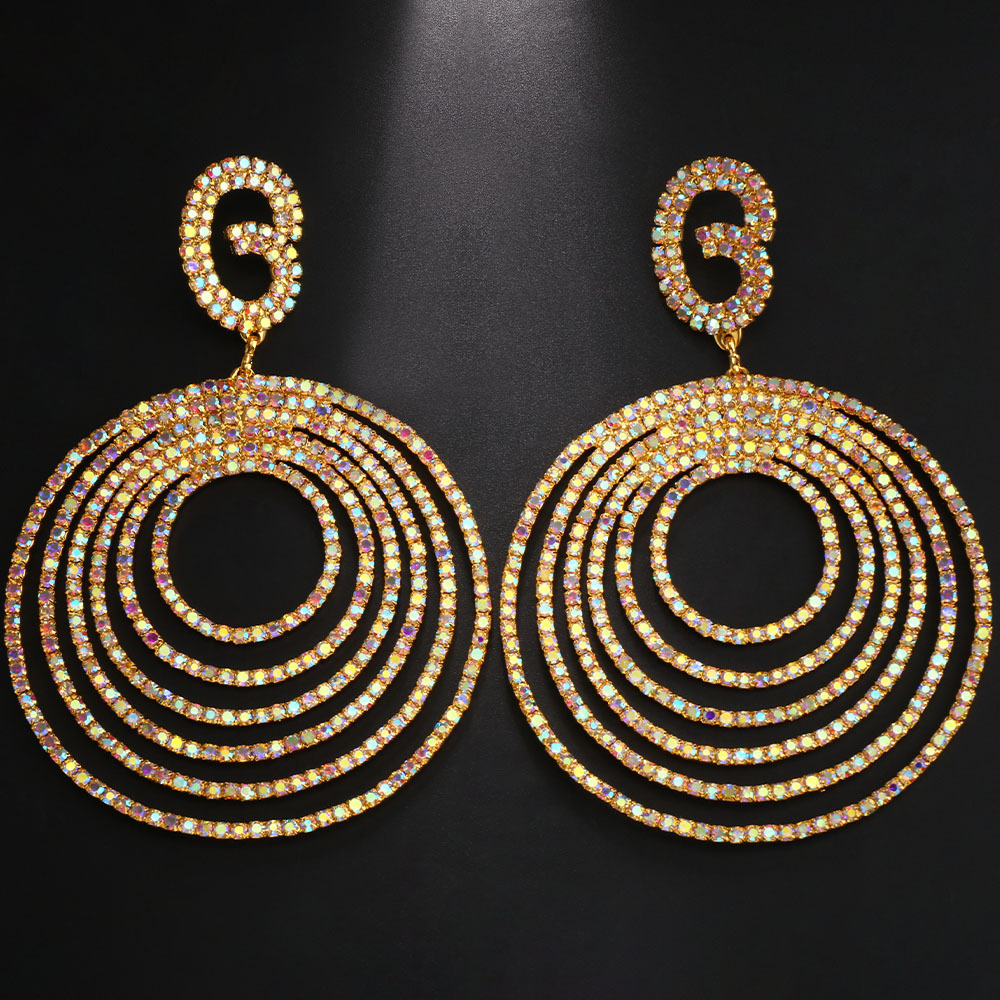 Hoop Spiral Simple Elegant Fashion Shiny Earrings