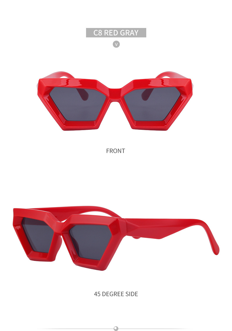 Title 21, Small Frame Sunglasses Irregular Cat Eye Sungla...