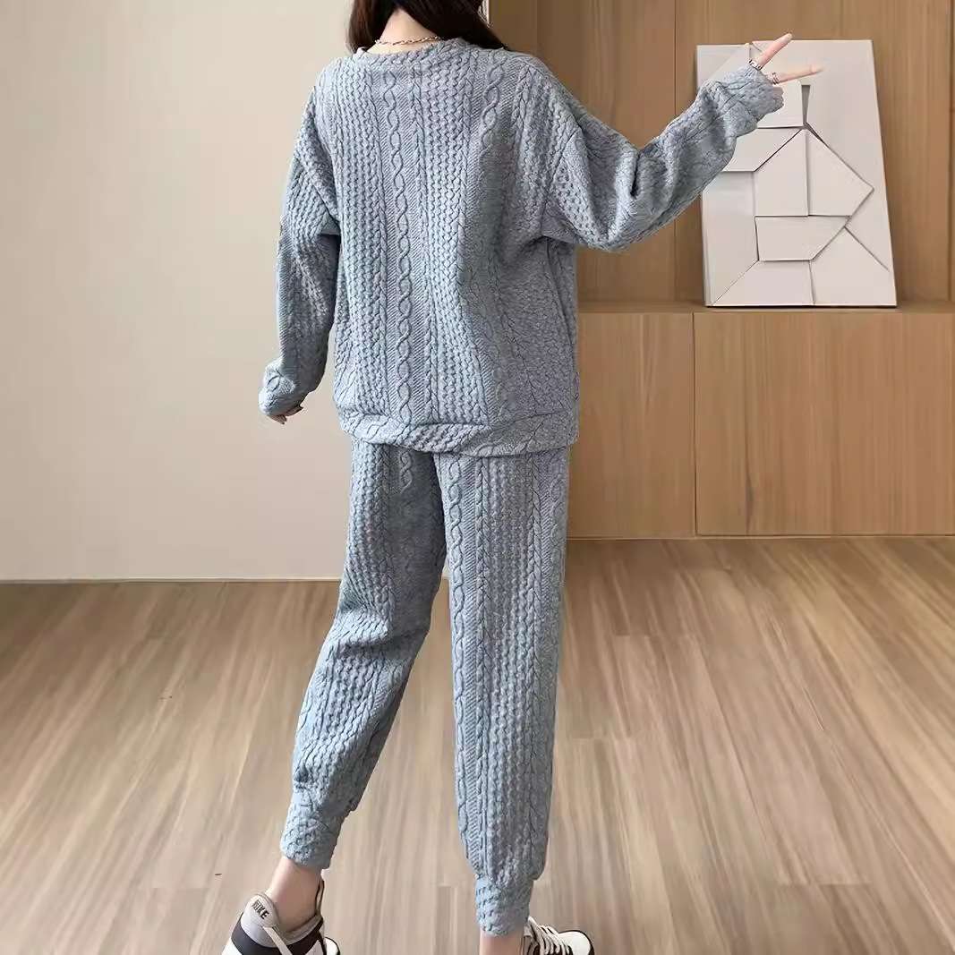 Loose Casual Trousers Two-piece Texture