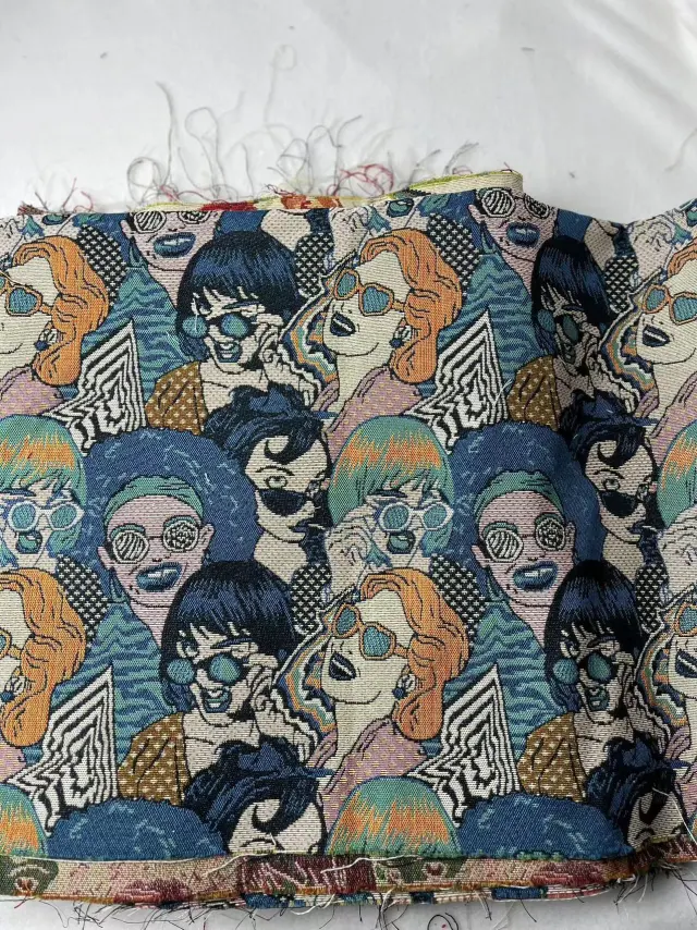 Ethnic Style Yarn dyed Jacquard Fabric Coat Shoes And Hats Bags Sofa Decorative Cloth Portrait 1 - Shop at LoveMi