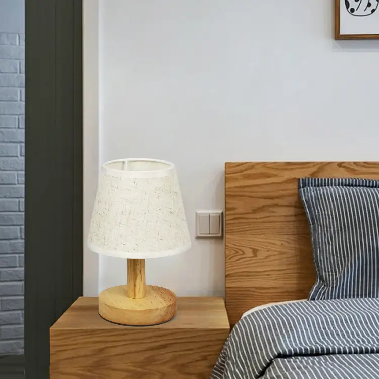 Vintage Pleated Table Lamp Guesthouse Decoration Small Night Lamp