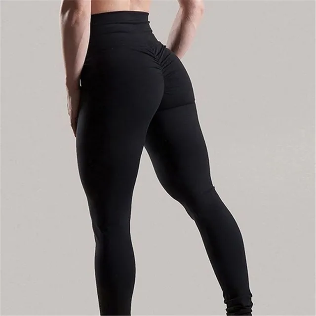 Solid Color High elastic Quick dry Pants Women's Cropped Leggings Black - Shop at LoveMi