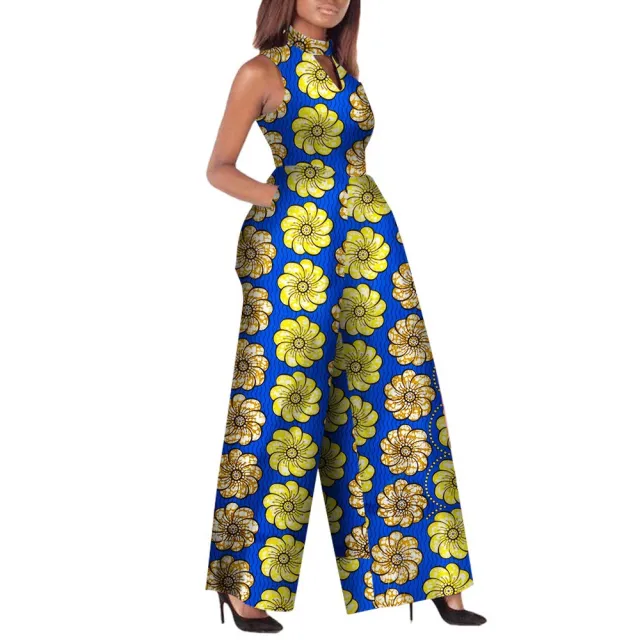 African Women's Ankara Fashion Jumpsuit Sleeveless 8 Style - Shop at LoveMi