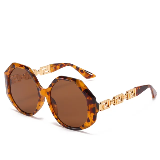 Women's Fashion Polygonal Sunglasses UV Protection Leopard - Shop at LoveMi