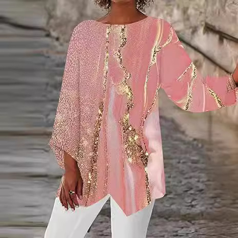 Butterfly Flying Digital Printing Women's Long-sleeved Top