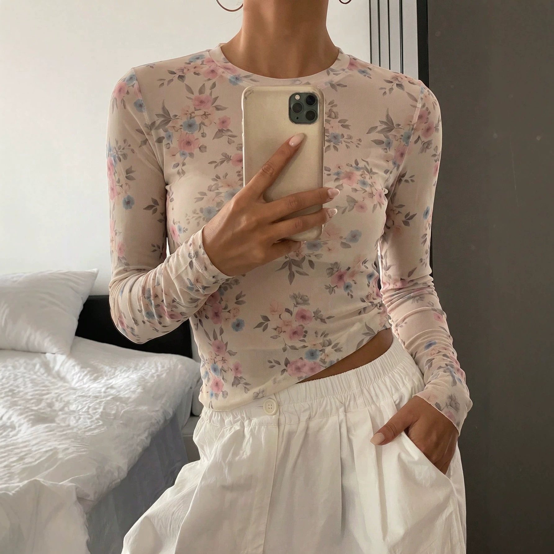 New Autumn Printed Long-sleeve Bottoming Shirt