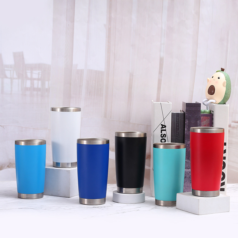 20oz Car Mug 304 Stainless Steel Double-Wall Vacuum Insulated Bottle