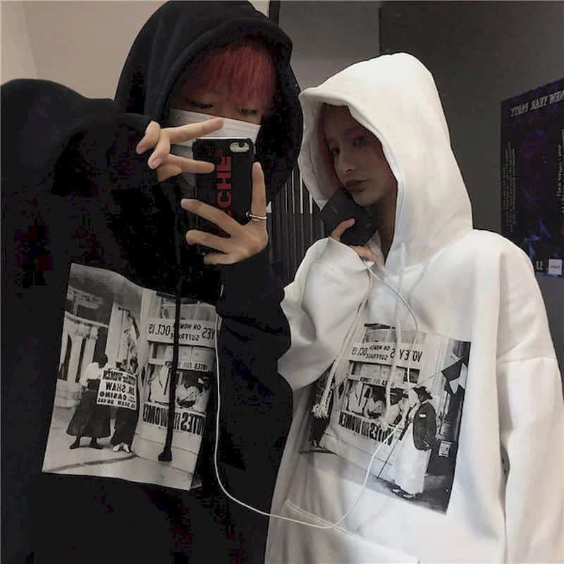 Title 6, Gothic streetwear hoodies heren ins stijl herfs...