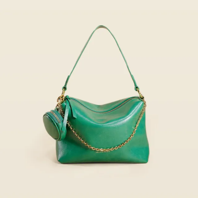 Genuine Leather High grade Exquisite Shoulder Special interest Design Cowhide Crossbody Women's Bag Green - Shop at LoveMi