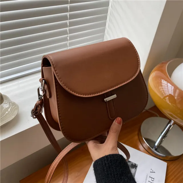 Women's All match One Shoulder Saddle Bag Brown - Shop at LoveMi